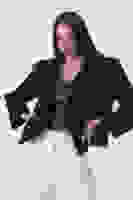 Siyah Peluş Şal Yaka Kapamasız Ceket 0105139.01 