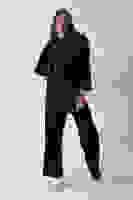 Siyah Rahat Kumaş Basic Pantolonlu Takım 31040630.01 Siyah