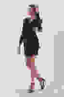 Siyah Sırt Dekolteli Midi Kısa Boy Pul Payet Abiye Elbise 1105228.01 