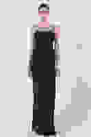 Siyah Sırtı Bağlamalı Yırtmaçlı Abiye 4522018.01 