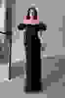 Siyah Taş İşlemeli Balon Kol Abiye 0801053.01 Siyah