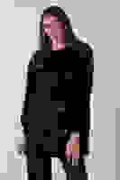 Siyah Üzeri Yıldız Desenli Taş İşlemeli Cep Görünümülü Tunik 940170258.01 Siyah