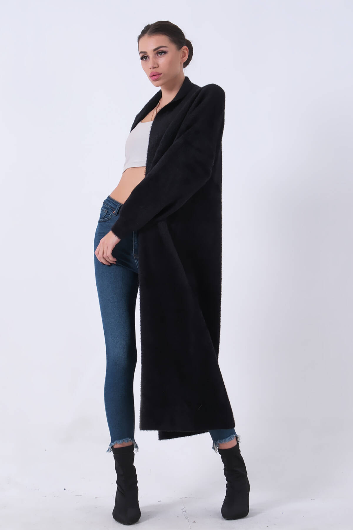 Siyah Uzun Triko Hırka 46892476.01 