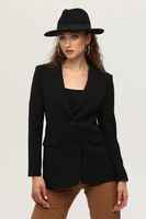 Siyah Vatkalı Astarlı Blazer Ceket 0105110.01 