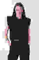 Siyah Vatkalı Sıfır Kol Bluz 4202720.01 