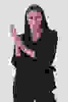 Siyah Yandan Bağlama Detaylı Bluz Gömlek 41620075.01 