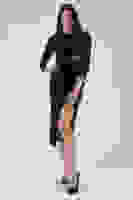 Siyah Yırtmaçlı Tokalı Elbise 0104025.01 