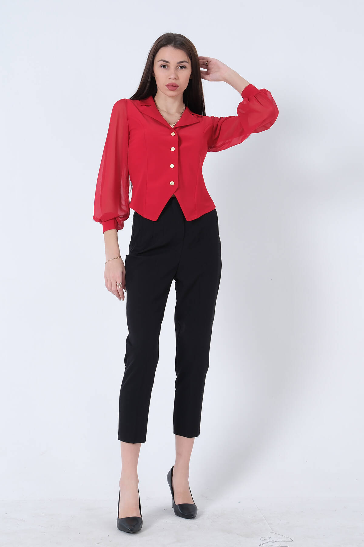 Siyah Yüksek Bel Pantolon 03030062.01 