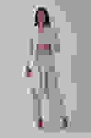 Taş Ceket Kuşak Bağlama Detaylı Pantolonlu Takım 0106327.50 Taş