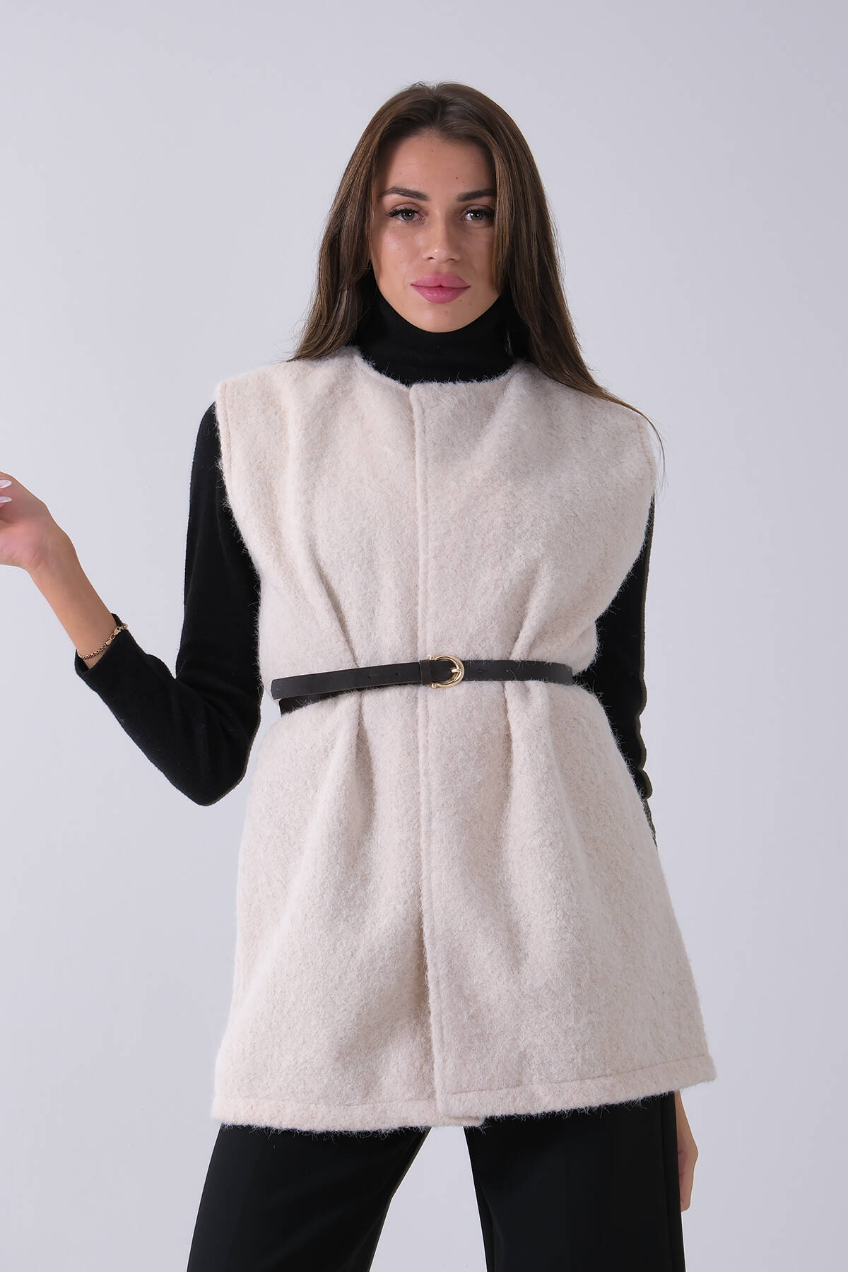 Taş Kemerli Yünlü Kaşe Yelek 31070196.50 - Ardanewline (1)