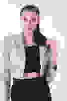 Taş Kruvaze Yaka Kaşe Crop Astarlı Blazer Ceket 0105125.50 