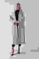 Taş Önden Düğmeli Oversize Örme Kaşe Kaban 0108081.50 Taş