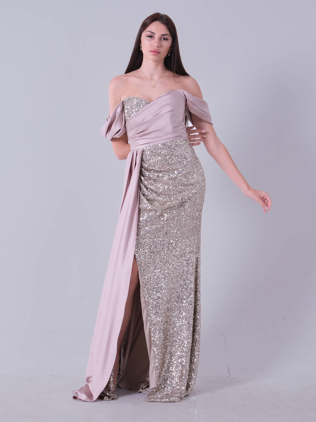 Taş Pul Payet Detaylı Yırtmaçlı Abiye 9705321.50 - Ardanewline (1)