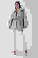 Taş Tek Düğme Kapamalı Kemerli Yün Peluş Ceket 940140183.50 Taş