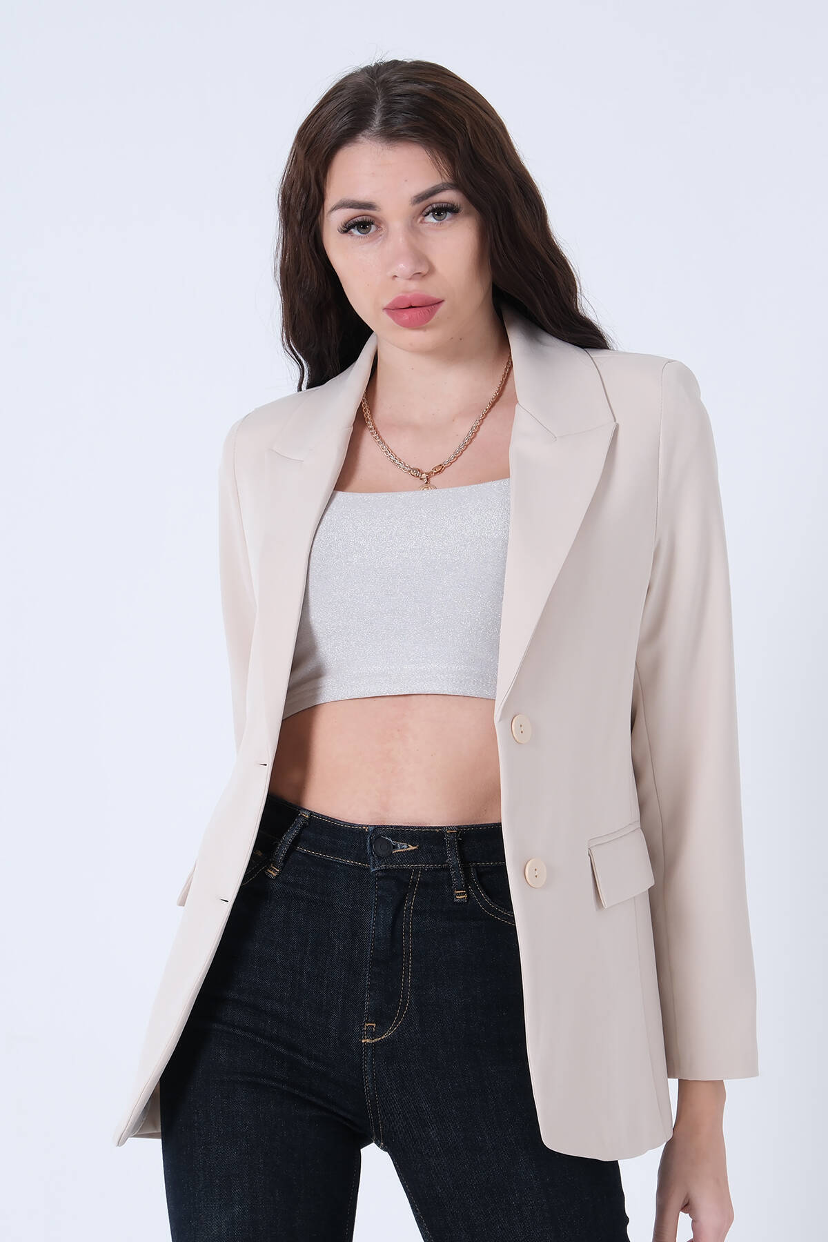 Taş Vatkalı Astarlı Blazer Ceket 0105110.50 