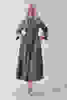 Vizon Bisiklet Yaka Ekose Desenli Bel Bağlamalı Tesettür Elbise 4593460.34 Vizon