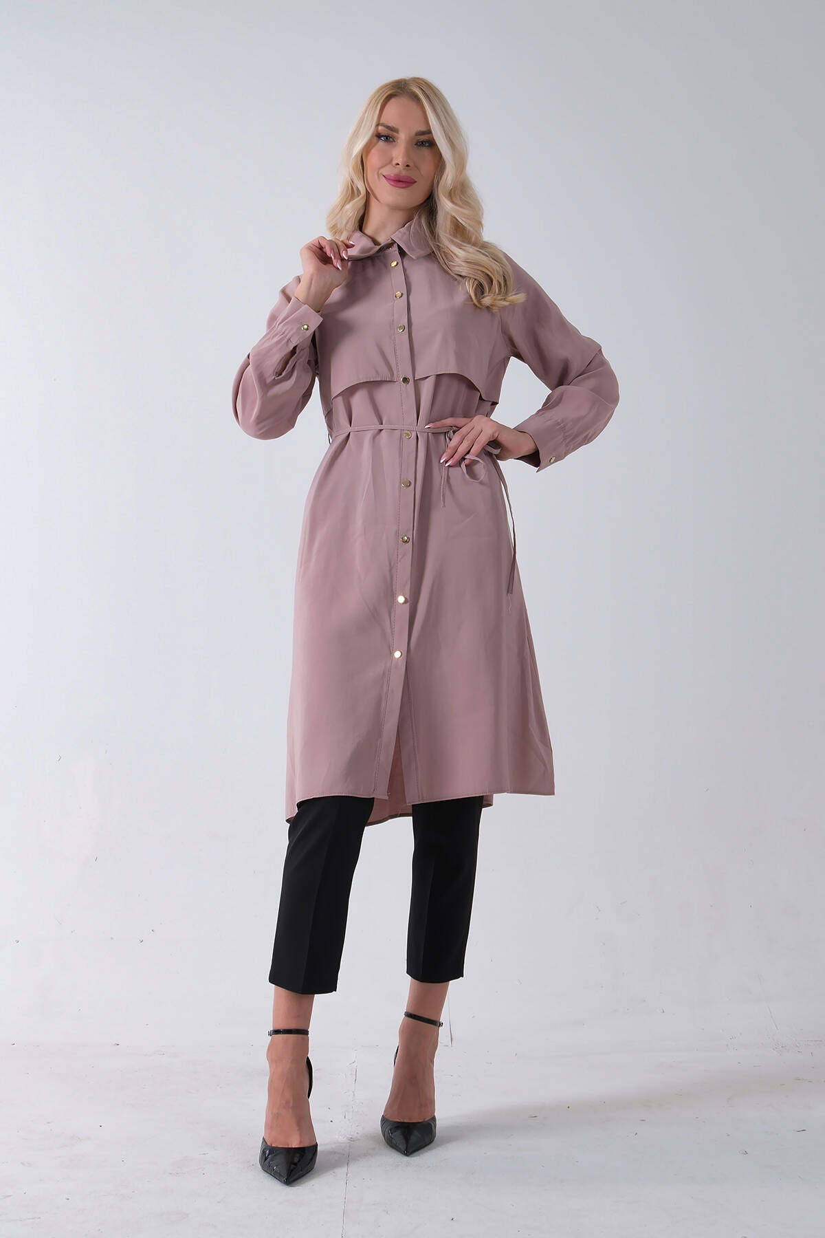 Vizon Önü Aller Detaylı Bağcıklı Modal Tunik 31050762.34 - Ardanewline