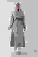 Yeşil Belden Bağlama Detaylı Yandan Cepli Uzun Trenç 422237.07 Yeşil