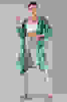 Yeşil Desenli Krep Kimono 0107129.07 