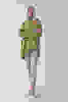 Yeşil Hakim Yaka Cep Kapak Detaylı Etek Ucu İpli Tunik 3972106.07 Yeşil