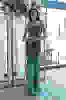 Yeşil Sırtı Bağlamalı Yırtmaçlı Abiye 4522018.07 Yeşil