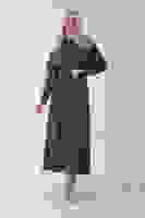 Yeşil Üzeri Kendinden Şallı Kemer Bağlamalı Tesettür Elbise 4571581.07 Yeşil