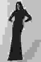 Zümrüt Bisiklet Yaka Pul Payetli Yırtmaçlı Abiye 0801057.123 