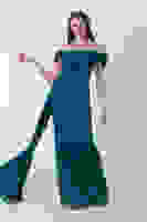 Zümrüt Drape Detaylı Saten Kumaş Abiye Elbise 9704858.123 