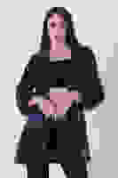 Zümrüt Kolları Volanlı Monoray Saten Ceket 31050689.123 Zümrüt