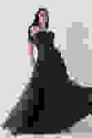 Zümrüt Straplez Yaka Yırtmaçlı Eteği Fırfırlı Abiye 9705234.123 